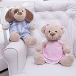Pelucia  cachorro urso pijama personalizado comprar presente bebe crianca (e)