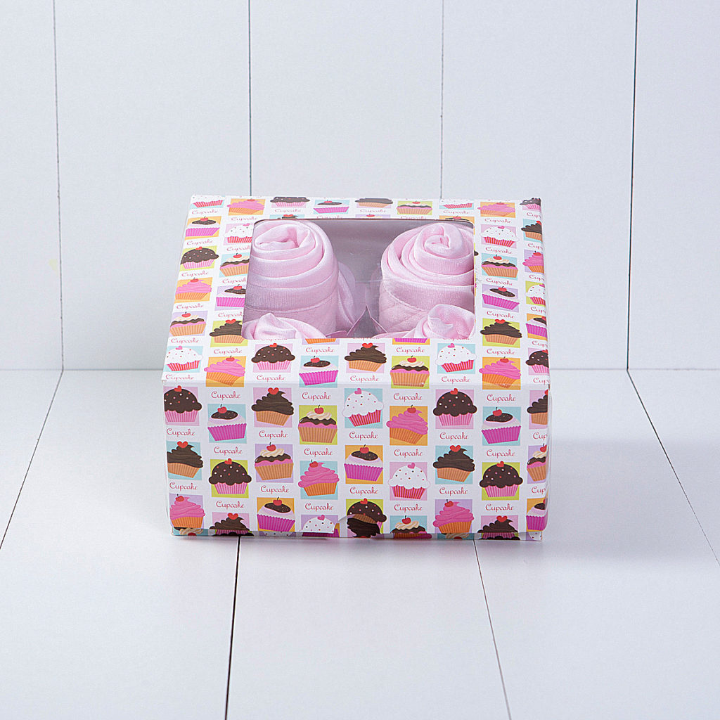 Cupcake babador babeiro paninho boca bebe presente personalizado menina rosa