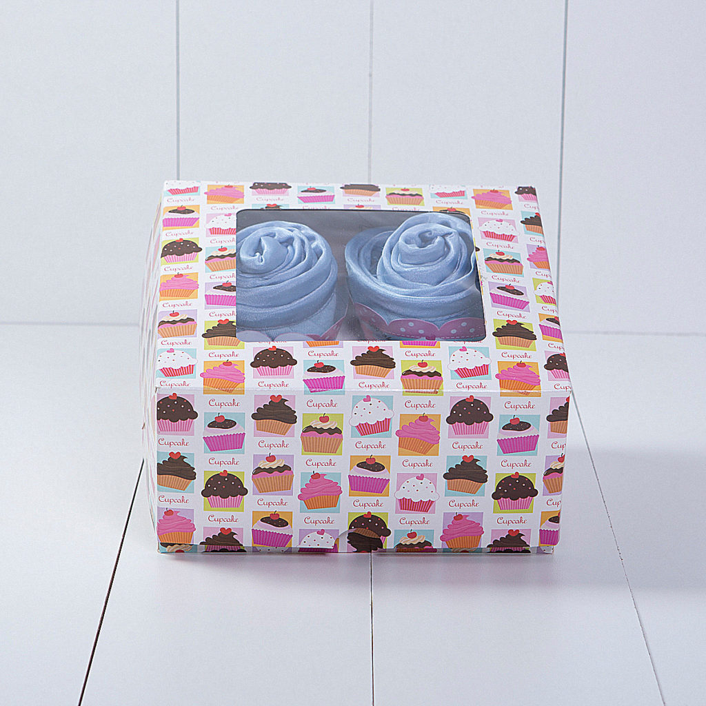 Cupcake babador babeiro paninho boca bebe presente personalizado menino azul