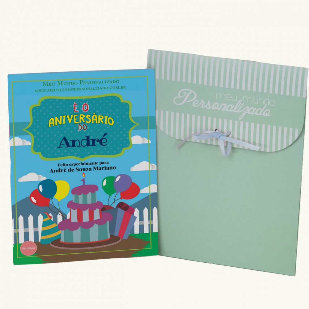 livro infantil aniversario criança meninos e emablagem de presentes