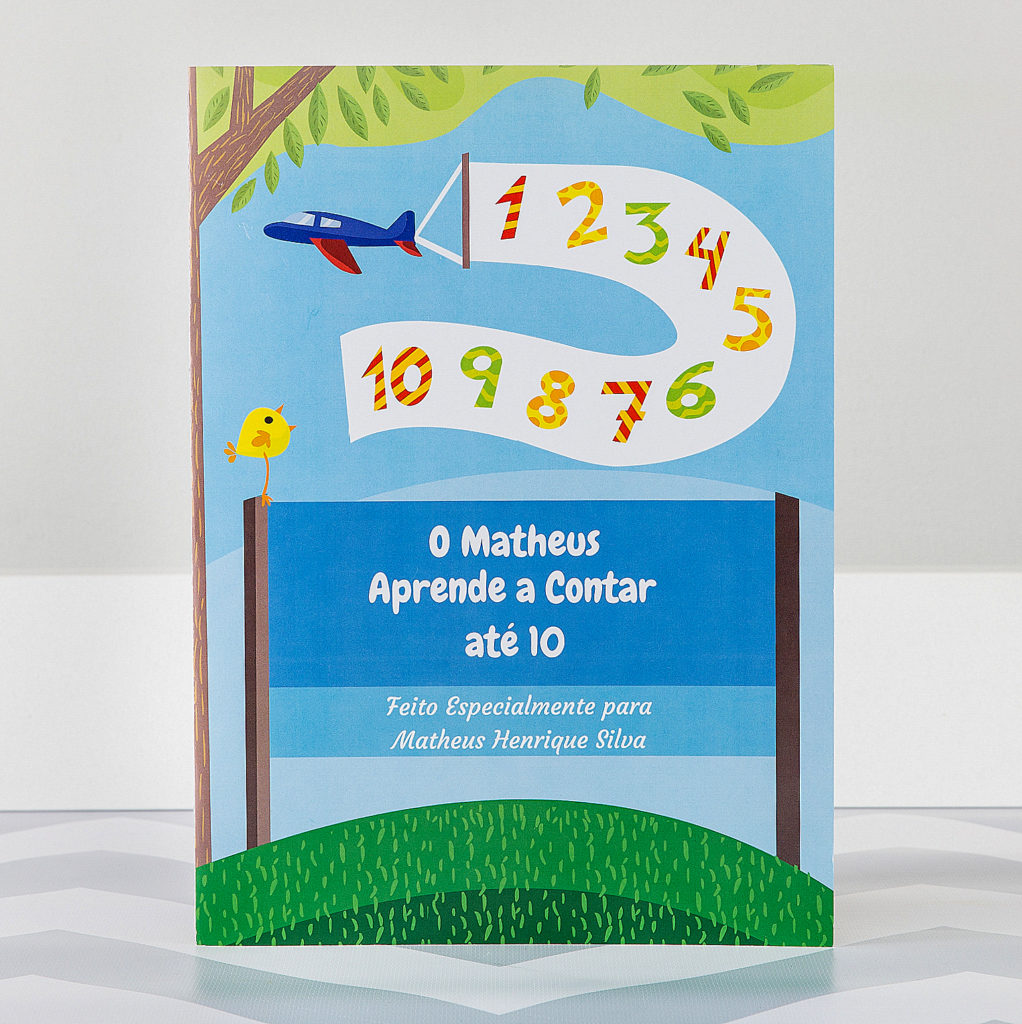 Livro Infantil Personalziado aprendendo a contar meninos capa