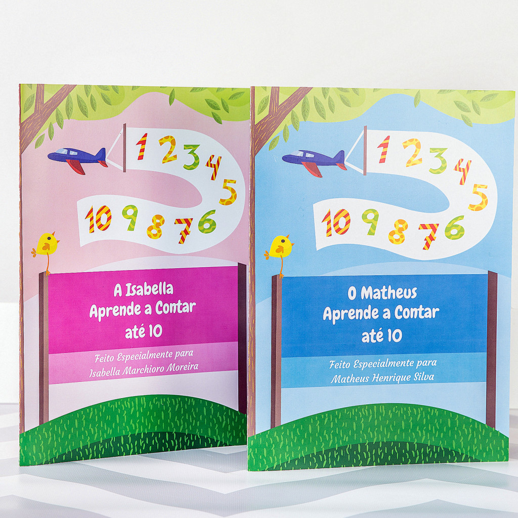 Livro Infantil Personalziado aprendendo a contar meninos meninas capa
