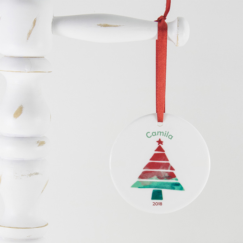 Enfeite de Natal personalizado tema árvore de natal moderna