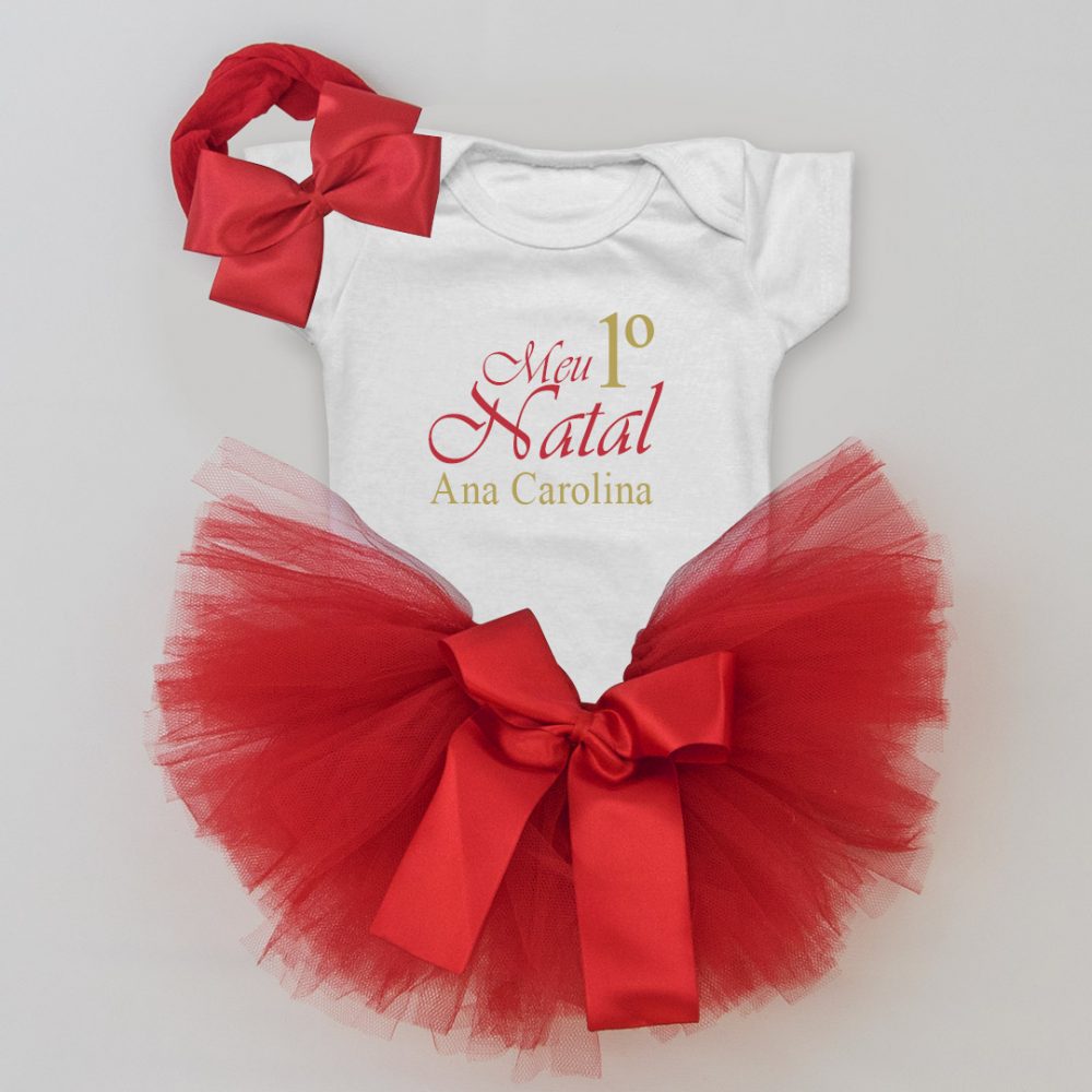 roupa de Natal personalizada para bebê menina