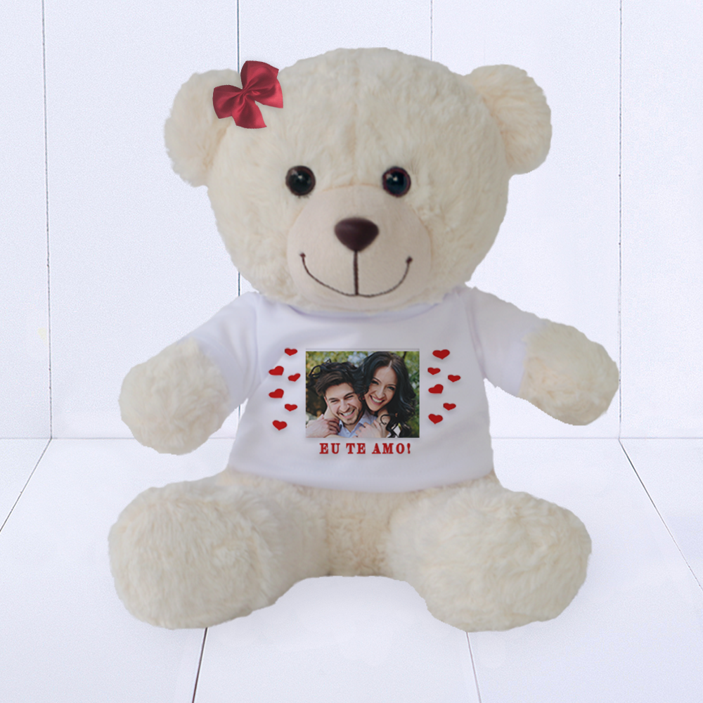 Urso de pelúcia para a namorada - personalizado com foto