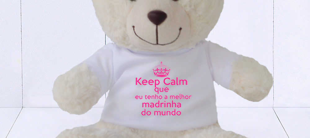 Presente para criança de 1 ano - pelúcia personalizada keep calm