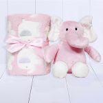 Kit Presente Bebe Manta e Elefantinho – Meninas