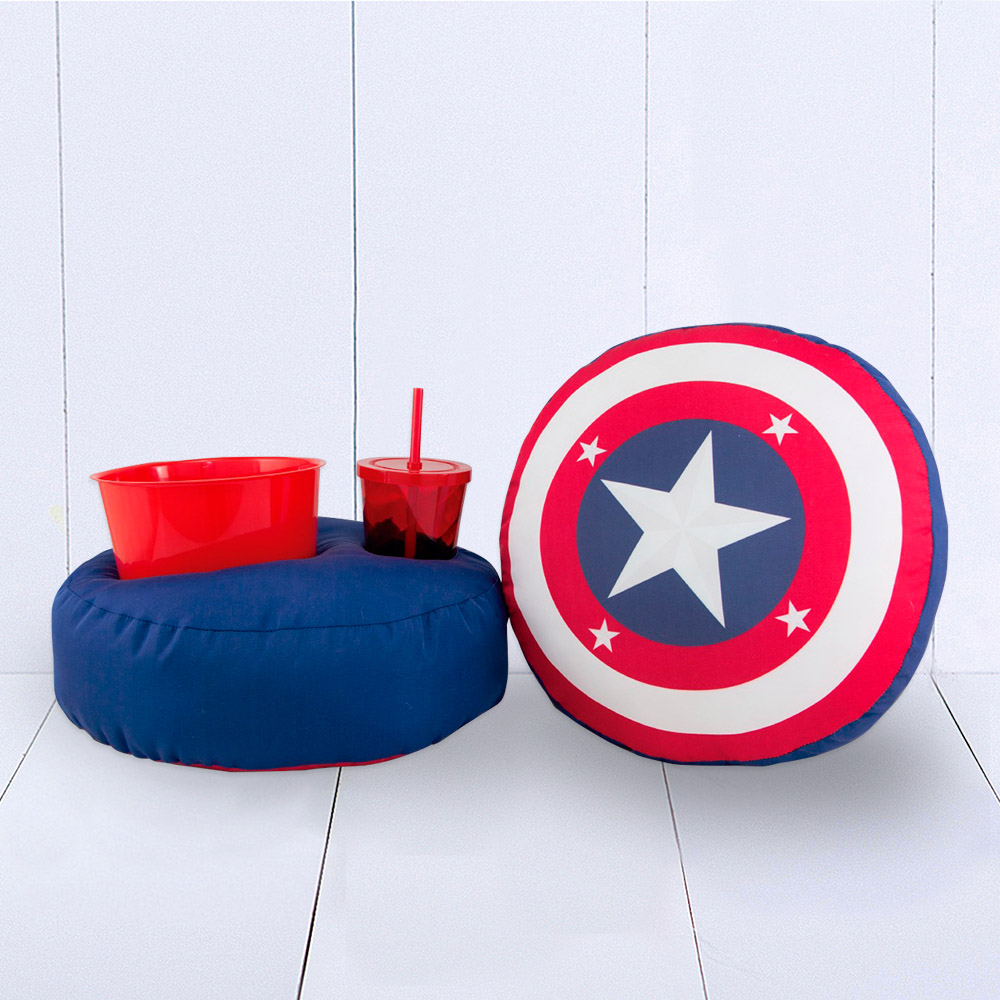 Presente criativo para crianças adultos namorado kit pipoca escudo capitão américa