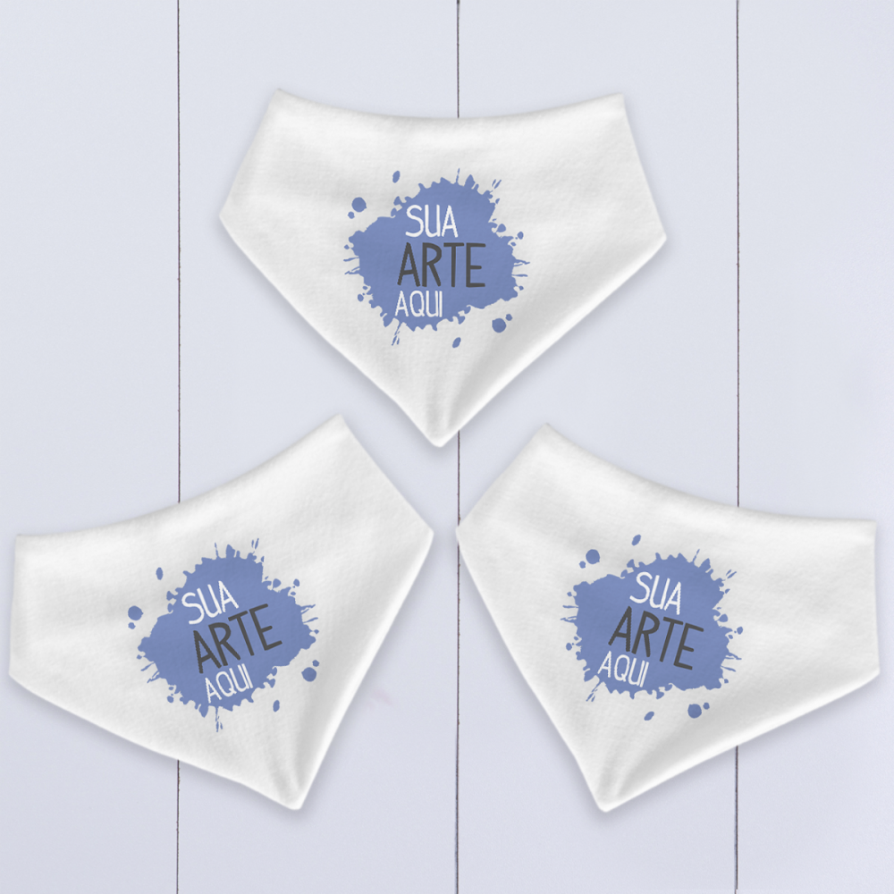 3 babadores bandana personalizados com logo ou art. Comprar