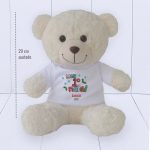 Urso BRUMAR com CAMISETA personalizada – Meu primeiro Natal – régua