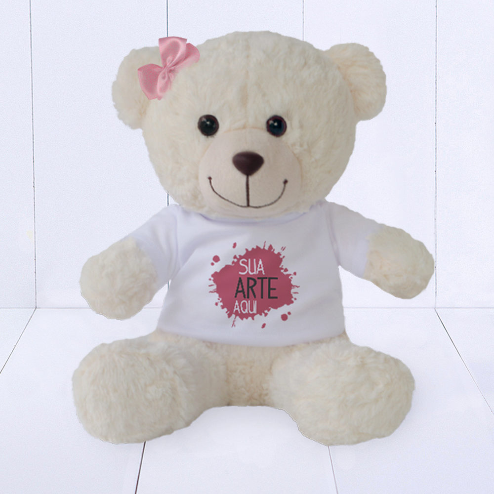 Presente corporativo para recém-nascido - urso com camiseta personalizada