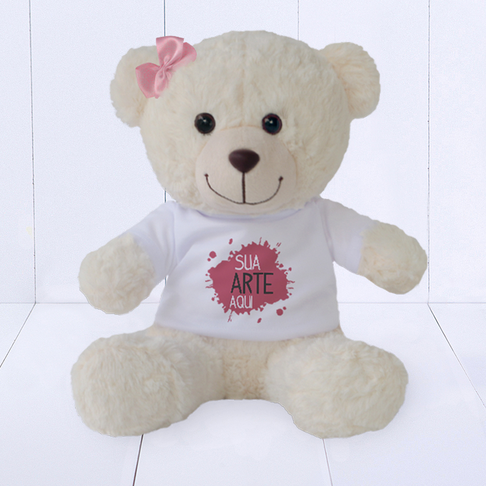 Presente corporativo para recém-nascido - urso com camiseta personalizada