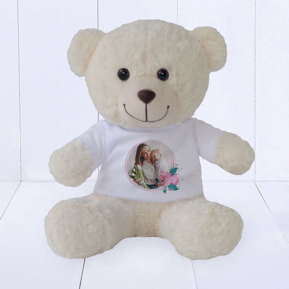 Presente para dia das mães - urso de pelúcia com camiseta personalizada