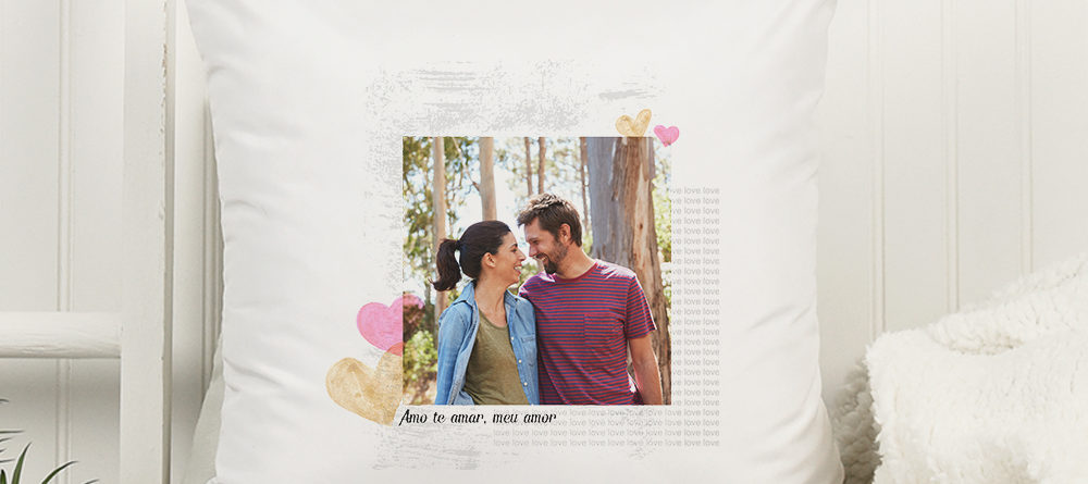 Presente Dia dos Namorados - almofada personalizada com foto