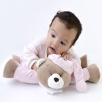 Urso Nino com bebê – rosa