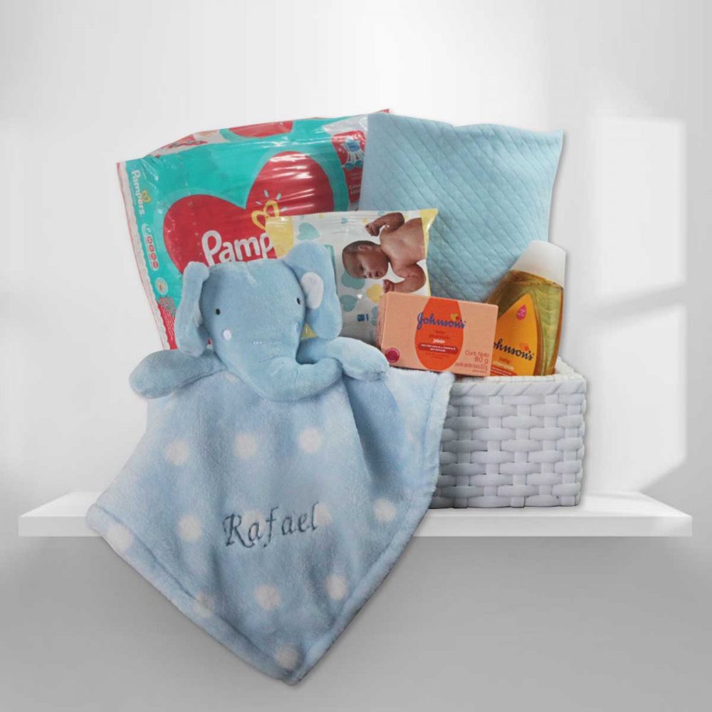 Presente para bebe recem nascido - cesta maternidade com naninha personalizada