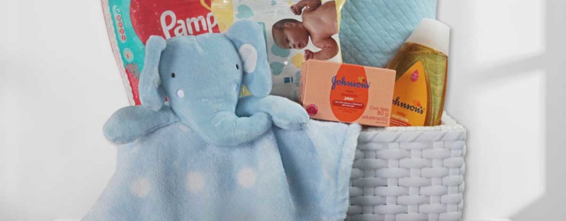 Presente para bebe recem nascido - cesta maternidade com naninha personalizada