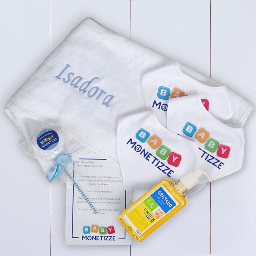 KIT BEBÊ Corporativo personalizado Mod 3 com manta