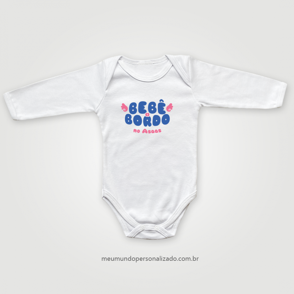 Bory bebê manga longa 100% algodão personalizado corporativo