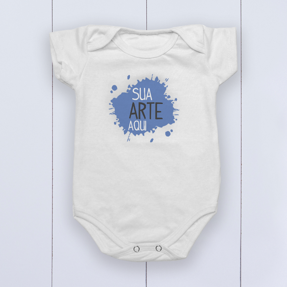 Body Bebe personalizado POLIESTER SUA LOGO AQUI - TABLADO