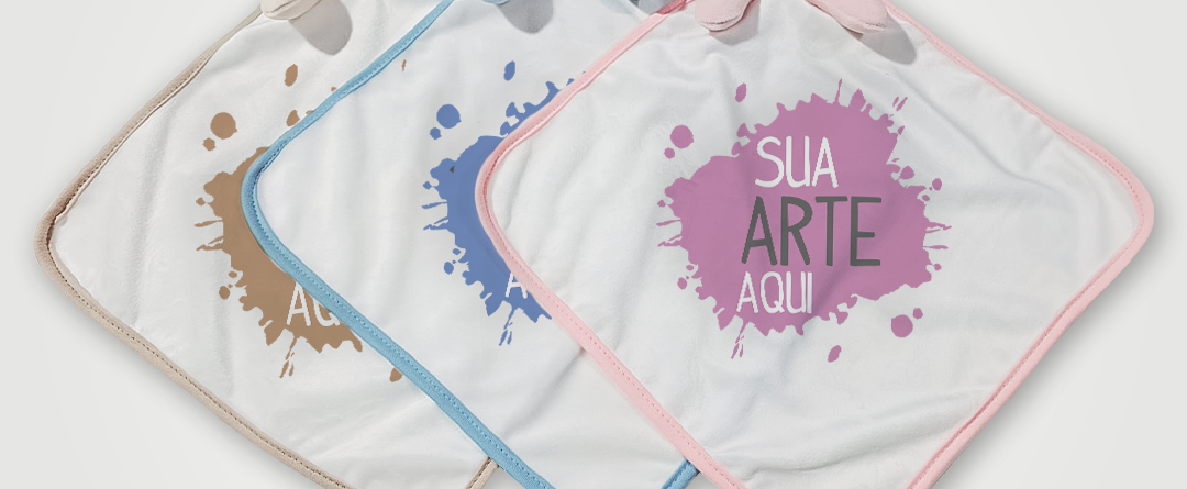 Naninha personalizadas do ursinho azul, rosa e bege Coleção Ninar