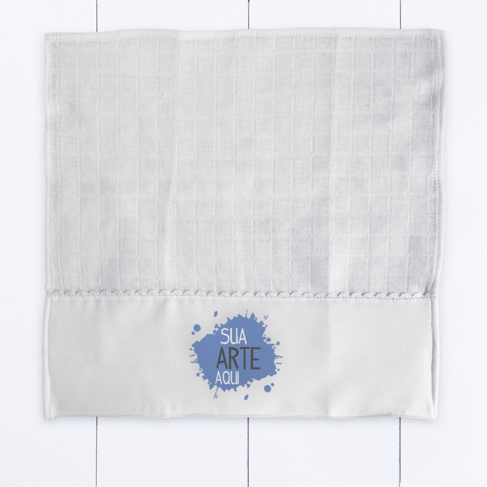 Paninho de boca bebe personalizado com logo ou arte para compor kits natalidade para empresas